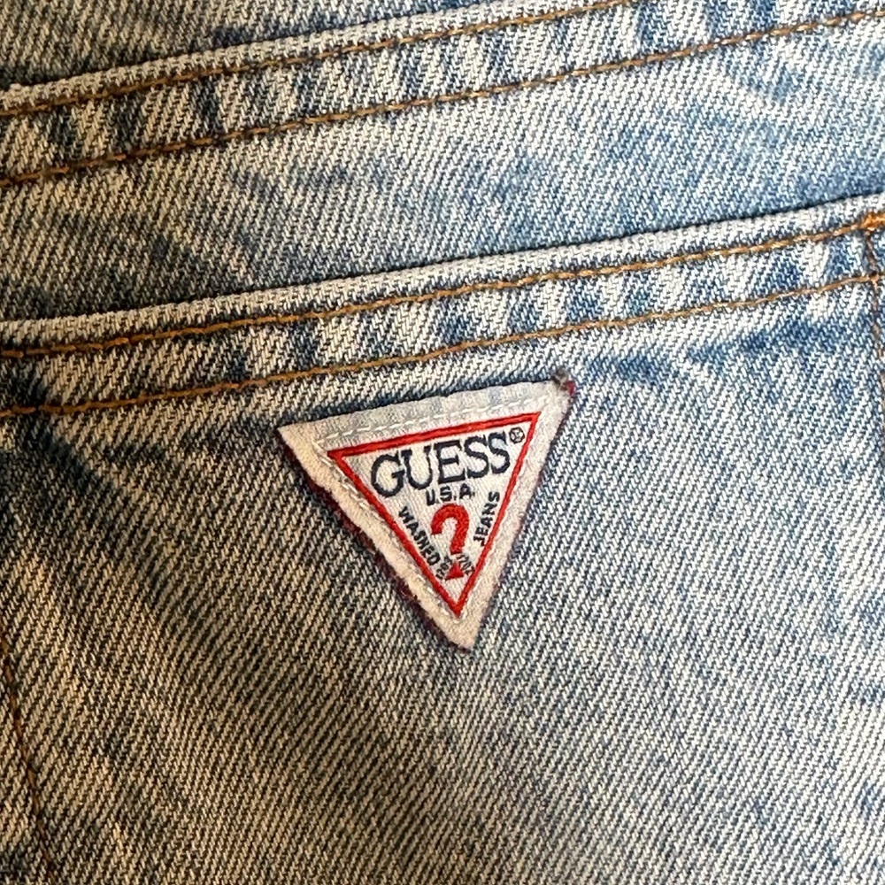 Vintage 90’s Guess Cotton Classic Fit Straight Leg High Rise Y2K Jeans, 26/27 - Picture 6 of 11
